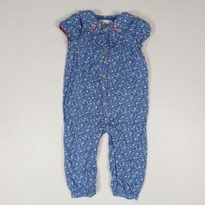Sergent Major Girls Sz 18m Blue Floral Jumpsuit Romper Boutique Dainty